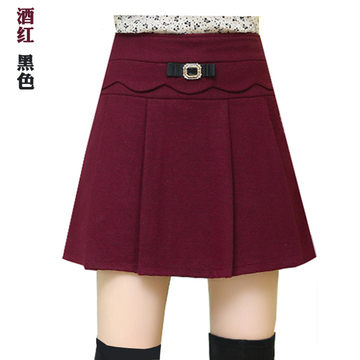 2015年新款韩版女装毛呢伞裙羊绒短裙子蓬蓬A字裙 半身裙秋冬款