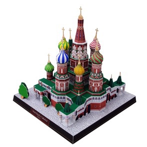 幻多奇JZA4 3D纸模型世界建筑 俄罗斯圣巴西尔大教堂 手工制作diy