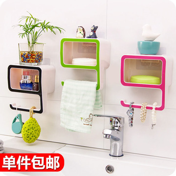 创意数字9塑料肥皂盒 吸盘肥皂架吸壁式香皂盒 浴室卫生间置物
