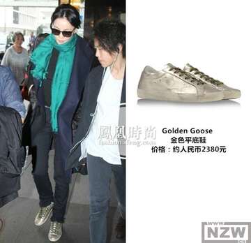 Golden Goose/GGDB 意大利著名手工制造王菲同款金色低帮男女鞋