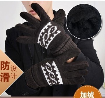 新款猪皮手套男女士冬季可爱保暖加厚骑车防风御寒情侣真皮手套