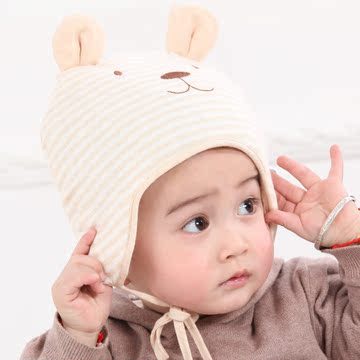 婴儿帽子秋款套头帽儿童帽子宝宝有机棉彩棉男女宝宝帽子秋冬款