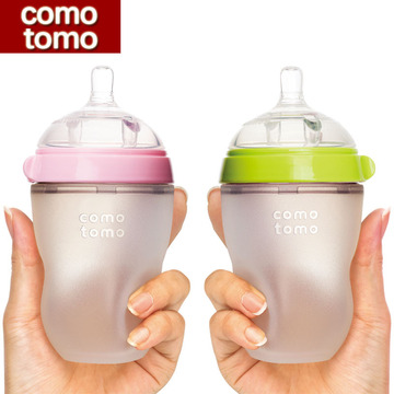 现货韩国Comotomo可么多么全硅胶婴儿奶瓶组合套装！