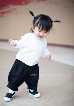 2016春款新款 婴幼儿童男女童宝宝韩国竹节棉蝙蝠袖纯色长袖T恤