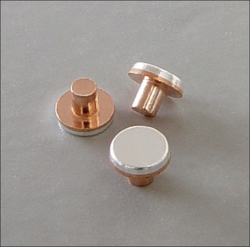 定制加工生产银触点（复合银触点 三复合触点 铜点表面镀银）金属