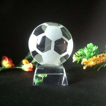 水晶足球模型摆件创意饰品礼品送男生男朋友同学球赛纪念品家居