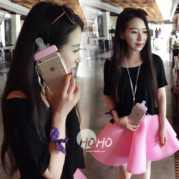韩国iphone6手机壳苹果6plus硅胶套5s硅胶软壳奶嘴瓶保护套潮4.7