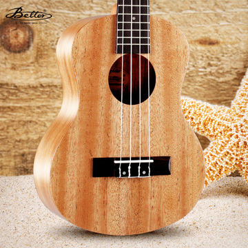 尤克里里初学者小吉他23寸夏威夷乌克丽丽四弦琴桃花心木精美雕刻
