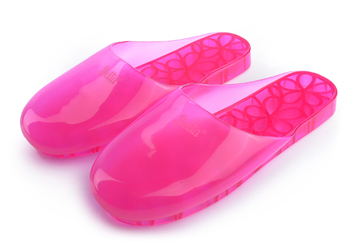 贝家水晶果冻透明居家浴室拖鞋女士防滑拖鞋