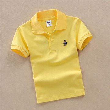 宝宝短袖T恤 男童韩版POLO衫 2015新款童装小童夏装 儿童纯色上衣