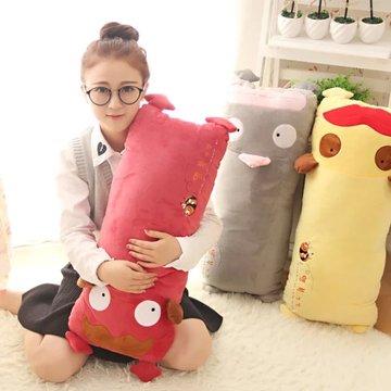 韩版卡通可爱大东门怪兽抱枕 可拆洗单双人沙发靠垫枕头生日礼物