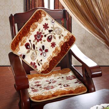 超柔交织实木沙发坐垫 布艺沙发垫椅垫餐椅垫 实木坐垫带花边