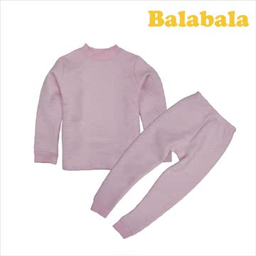 巴拉巴拉100%正品 三层压缩空气层保暖内衣套装 童装女中大童