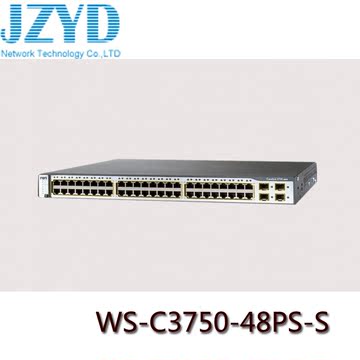 Cisco二手正品WS-C3750-48PS-S 企业级48口 POE供电智能交换机