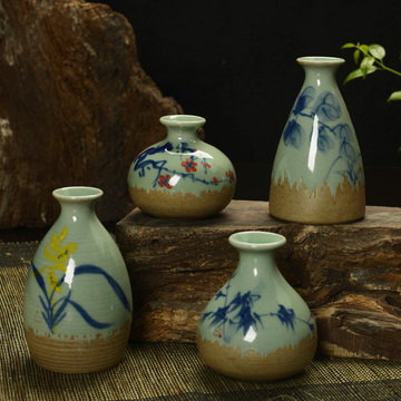 陶瓷器花瓶摆件家居瓷器创意摆件手工个性时尚小花器 家居装饰品