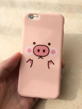 包邮 新款抢先上市 Q版 可爱肉粉猪猪  iPhone6/6s plus