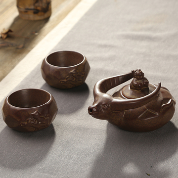 厂家直销礼品特价一壶两杯一盘 旅行茶具便携陶瓷茶具茶杯茶壶