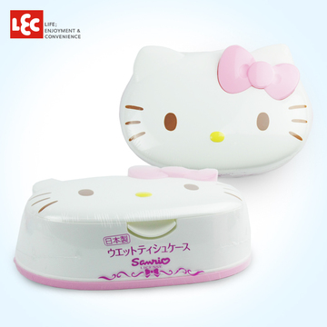 日本LEC HelloKitty 99.9%纯水柔薄婴儿湿巾盒装80抽 原装进口