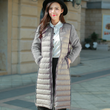 2015冬新款韩版女款棉衣中长款显瘦袄子过膝百搭外套潮女