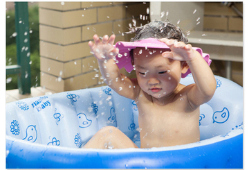 纽万宝宝洗头帽婴儿洗发帽儿童防水浴帽幼儿洗澡帽可调节加大加厚