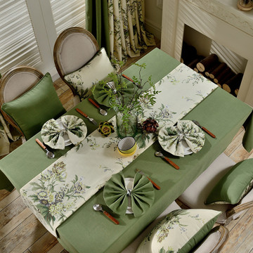 北欧宜家桌布布艺棉麻长方形地中海餐桌垫布茶几台布美式乡村欧式