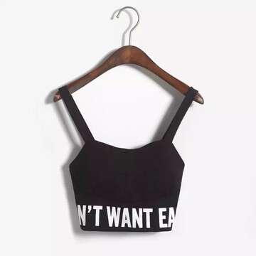 超短款露脐字母裹胸吊带胸衣背心 2015夏季新款韩版修身裹胸
