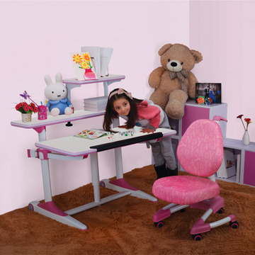 誉登S2儿童书桌 桌椅套装小学生成长书桌升降写字桌 PK亚梭大将作