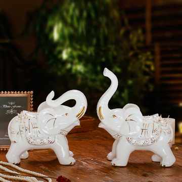 现代简约欧式陶瓷大象家居饰品装饰摆件工艺品结婚礼物礼品包邮