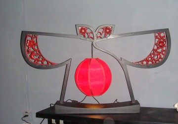 树脂摆件 中式工艺品 实木框架麻布灯罩灯具灯饰 台灯-风花雪月