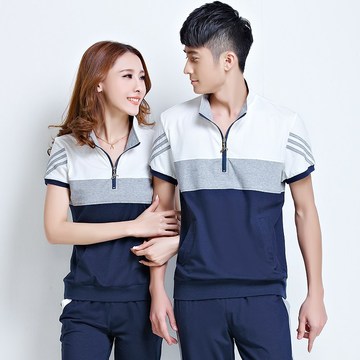 品牌 夏季新款男女装短袖T恤长裤运动服韩版休闲情侣运动套装特价