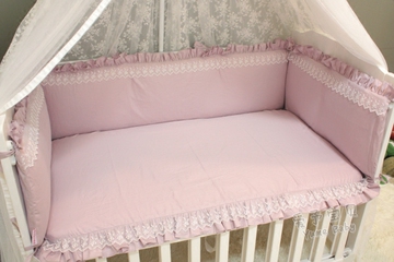【爱予】高端定制：轻奢公主范婴儿床品两件套【床围+床笠】