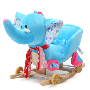 BABY乐 儿童早教玩具礼物大象实木摇马摇摇木马婴儿摇椅带音乐
