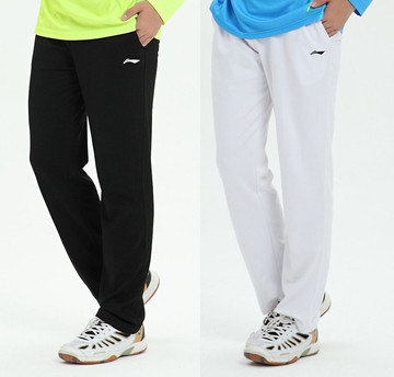 新款运动长裤羽毛球服男女运动服长裤秋冬款休闲黑色白色比赛长裤