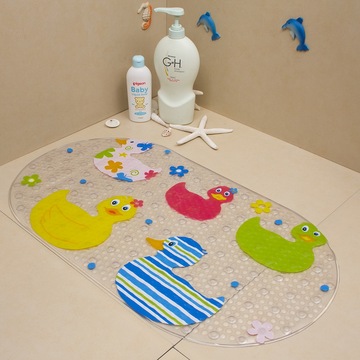 大号PVC浴室防滑垫带吸盘淋浴房脚垫卫生间地垫儿童卡通洗澡特价