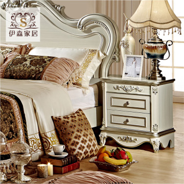 伊森家居 美式实木床头柜 欧式卧室家具 新古典大空间床头柜D965