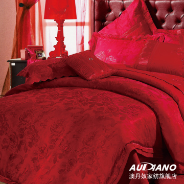 澳丹奴家纺结婚床上用品婚庆床品十件套大红色多件套特价2
