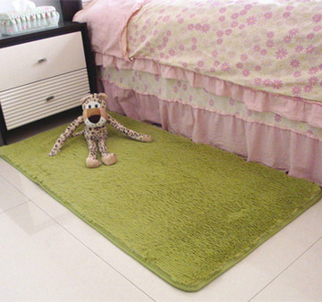 超柔丝毛短毛防滑地毯卧室床边地毯50x160cm床头 地毯 卧室