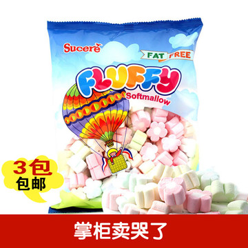 进口棉花糖 休闲零食喜糖果 菲律宾Sucere牌儿童软糖 花朵型250g