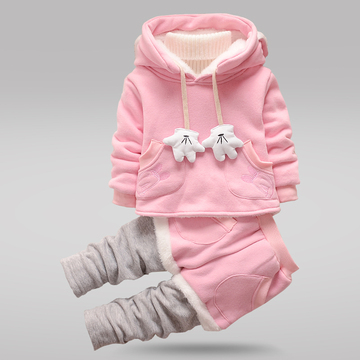 童装女童秋冬装套装2015新款婴幼儿童衣服女宝宝加绒加厚外出服