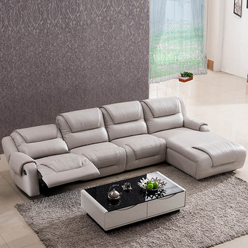 现代真皮沙发组合 头等舱多功能客厅转角 大小户L型欧式皮艺沙发