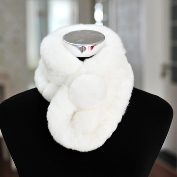2015韩版新款獭兔毛围巾女冬季女士加厚皮草围脖学生脖套秋冬秒杀