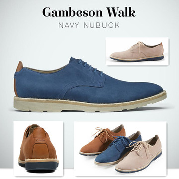 英国商场专柜代购Clarks其乐Gambeson Walk真皮反绒系带男鞋
