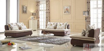 客厅家具乳胶布艺沙发厚绒布沙发简约现代123人位沙发 可拆洗休闲