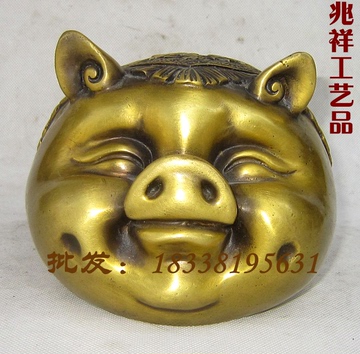 精品纯铜猪储存罐 存钱罐 零钱罐可爱万福创意艺术装饰品摆件金猪