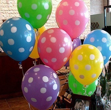 12寸圆点印花乳胶气球婚房婚庆布置儿童生日百天派对创意装饰用品