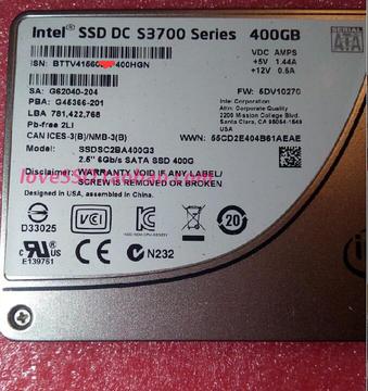 intel/英特尔固态硬盘DC S3700 400G