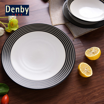 出口英国denby西式酒店餐具 骨瓷菜盘 牛排盘子西餐盘 汤碗套装