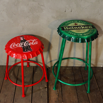 法慕小城复古吧凳仿古咖啡椅星巴克美式LOFT工业风仿古个性酒吧凳