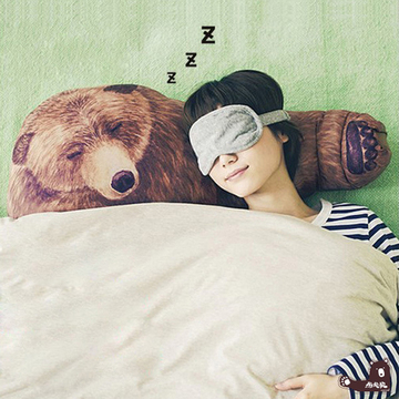 日本动物臂弯棕熊猫手臂 毛绒抱枕靠垫创意七夕情人节女朋友礼物