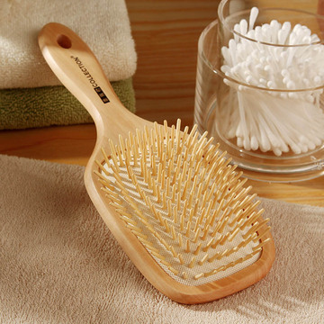 个人护理清洁防脱发梳子气囊按摩梳头卷发便携檀木梳静电气垫直发